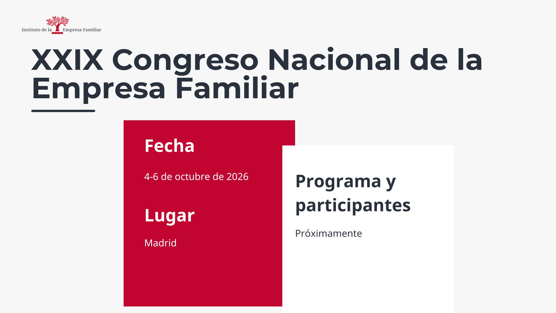 XXIX Congreso Nacional de la Empresa Familiar