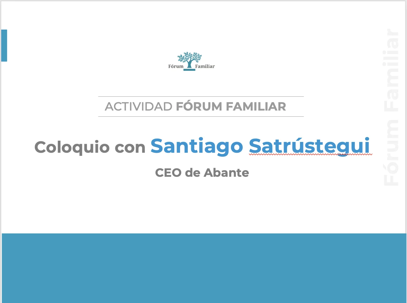 Coloquio con Santiago Satrústegui