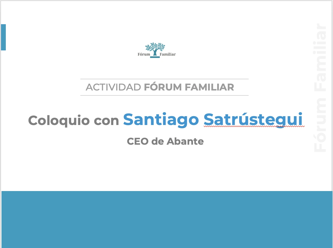 Coloquio con Santiago Satrústegui