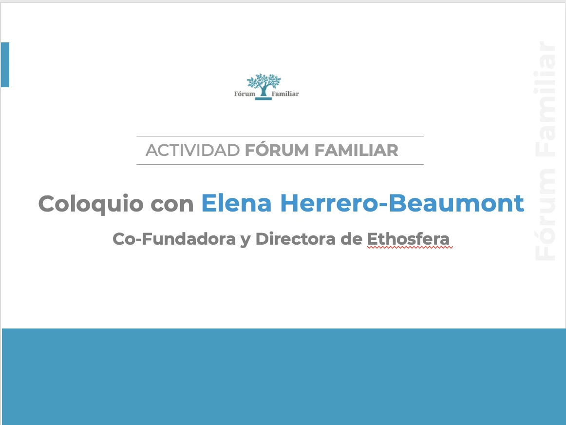 Coloquio con Elena Herrero-Beaumont