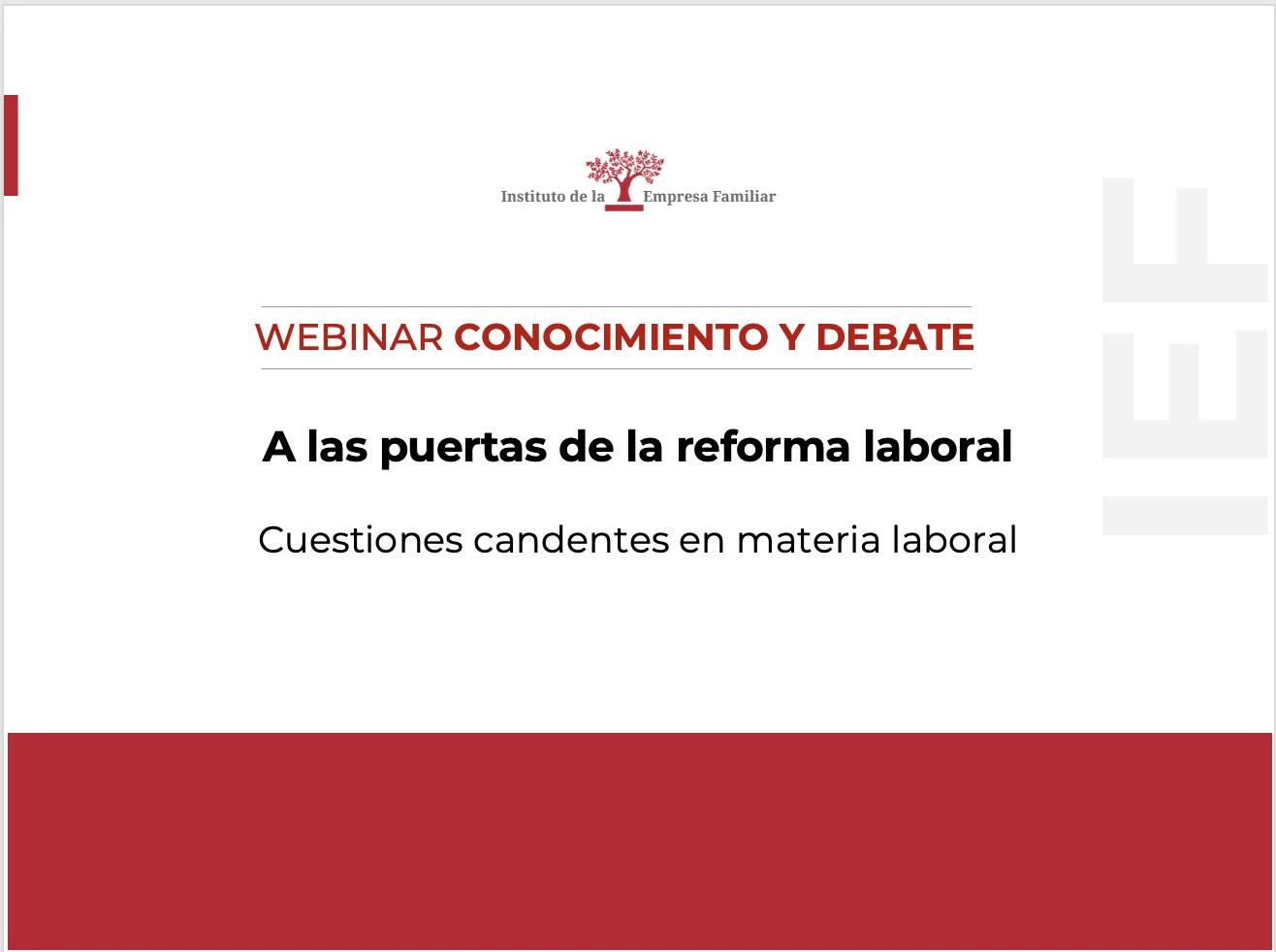 A las puertas de la reforma laboral