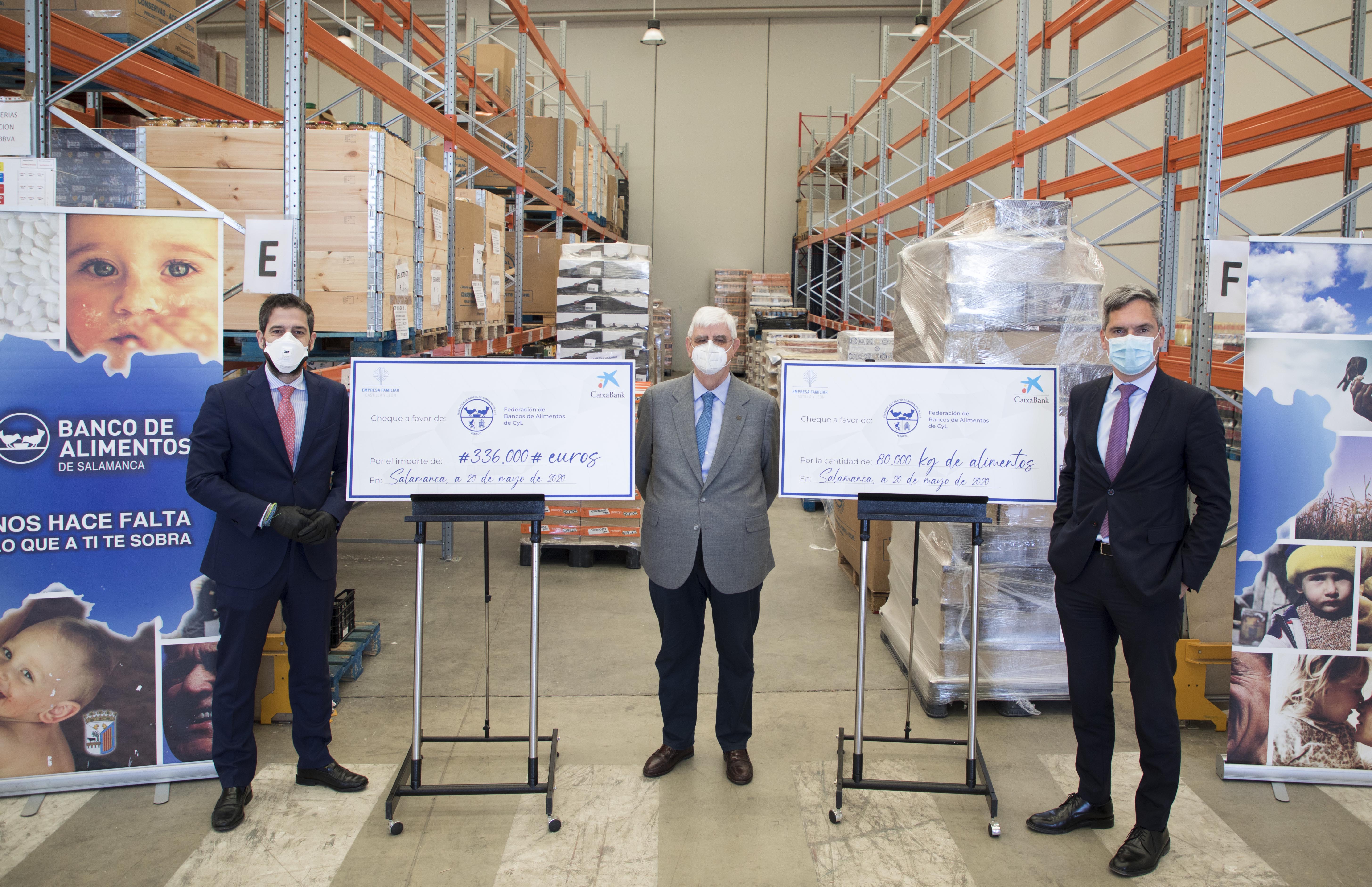 Empresa Familiar de Castilla y León entrega 336000 euros y 80 toneladas de productos a Banco de Alimentos