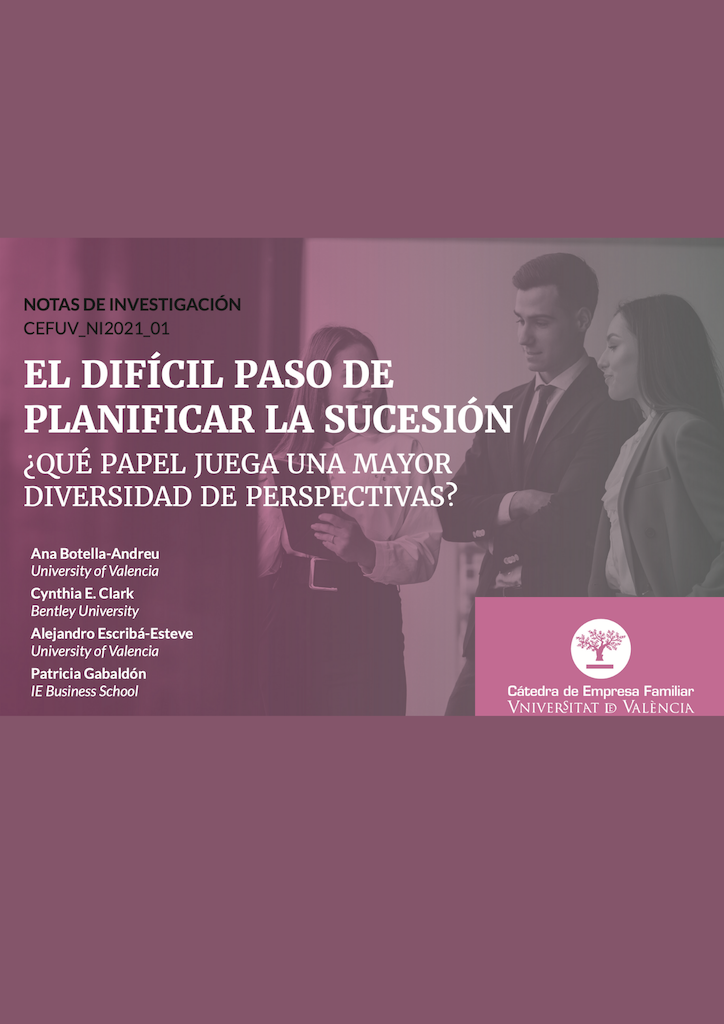 El difícil paso de planificar la sucesión. Notas de investigación