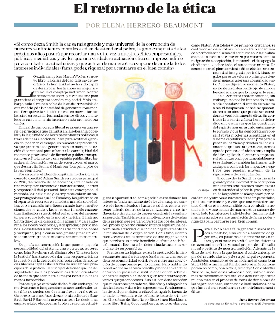 El retorno de la ética